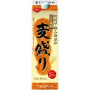 【全品ポイント5倍★マラソン期間中★要エントリー】 麦盛り 25度 パック 麦焼酎 1800ml (単品/1本)
