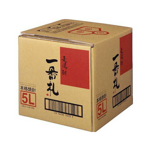 一番札　麦焼酎　25度　バックインボックス　5000ml　5L