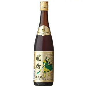 紹興酒　関帝陳年10年　花彫酒　17度　600ml(77)