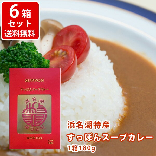 送料無料 産直 浜名湖特産 すっぽんスープカレー 180g 6箱セット