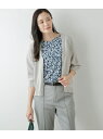 【SALE/52%OFF】和紙コットン 7分袖ブルゾンカーディガン NEWYORKER WOMEN ニューヨーカー トップス カーディガン レッド グレー ブル...