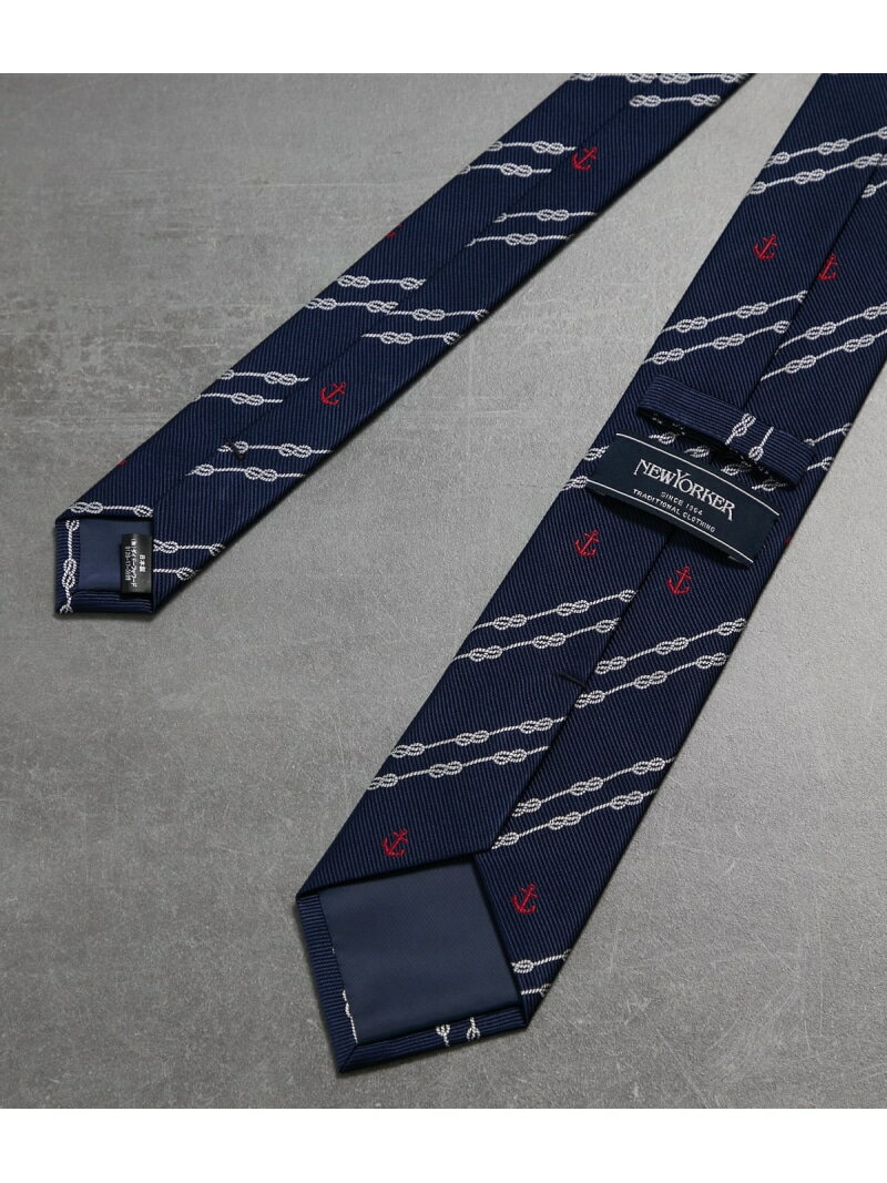 モチーフ ネクタイ NEWYORKER MEN ニューヨーカー スーツ・フォーマル ネクタイ・蝶ネクタイ ネイビー【送料無料】[Rakuten Fashion]