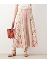 【SALE/40%OFF】マルチストライプ ロングフレアスカート NEWYORKER WOMEN ニューヨーカー スカート ロング・マキシスカート ネイビー ベ...