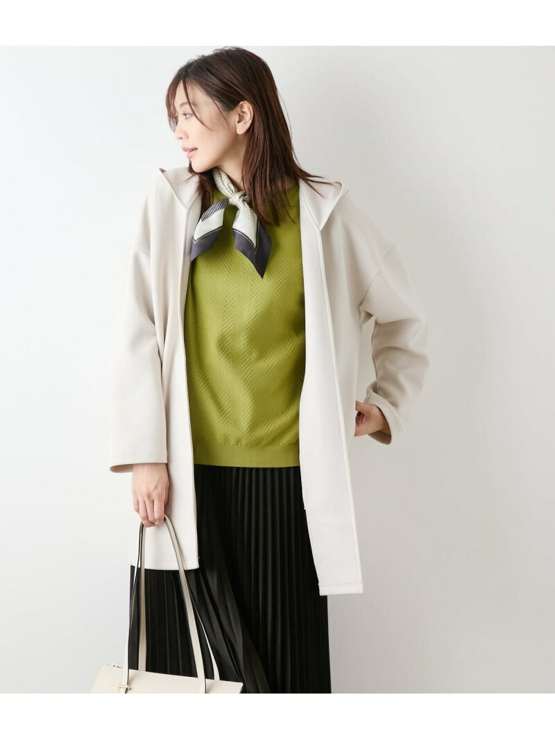 【L】【ウォッシャブル】ポリエステルダンボールライト フーデットコーディガン NEWYORKER WOMEN L-SIZ..