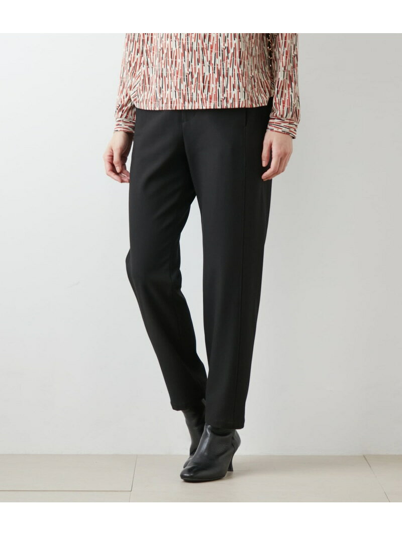 【SALE／30%OFF】バックブラッシュツイル サイドゴムテーパードパンツ NEWYORKER WOMEN ニューヨーカー パンツ その他のパンツ グレー ブラック【RBA_E】【送料無料】[Rakuten Fashion]