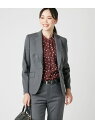 【SALE/11%OFF】ウールへリンボーン 1釦ノッチドラペルジャケット NEWYORKER WOMEN ニューヨーカー ジャケット・アウター テーラードジャ...