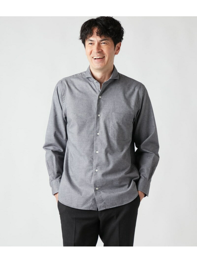 【SALE／36%OFF】メランジオックス 起毛 長袖カッタウェイカラーシャツ NEWYORKER MEN ニューヨーカー ..