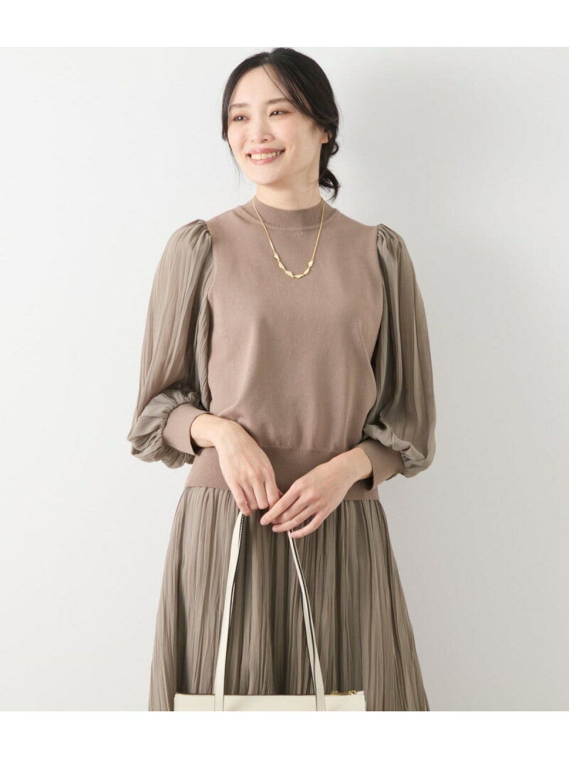 Rakuten - 【SALE／50%OFF】袖切替えニットプルオーバー NEWYORKER WOMEN ニューヨーカー トップス ニット ブラウン【RBA_E】【送料無料】[Rakuten Fashion]