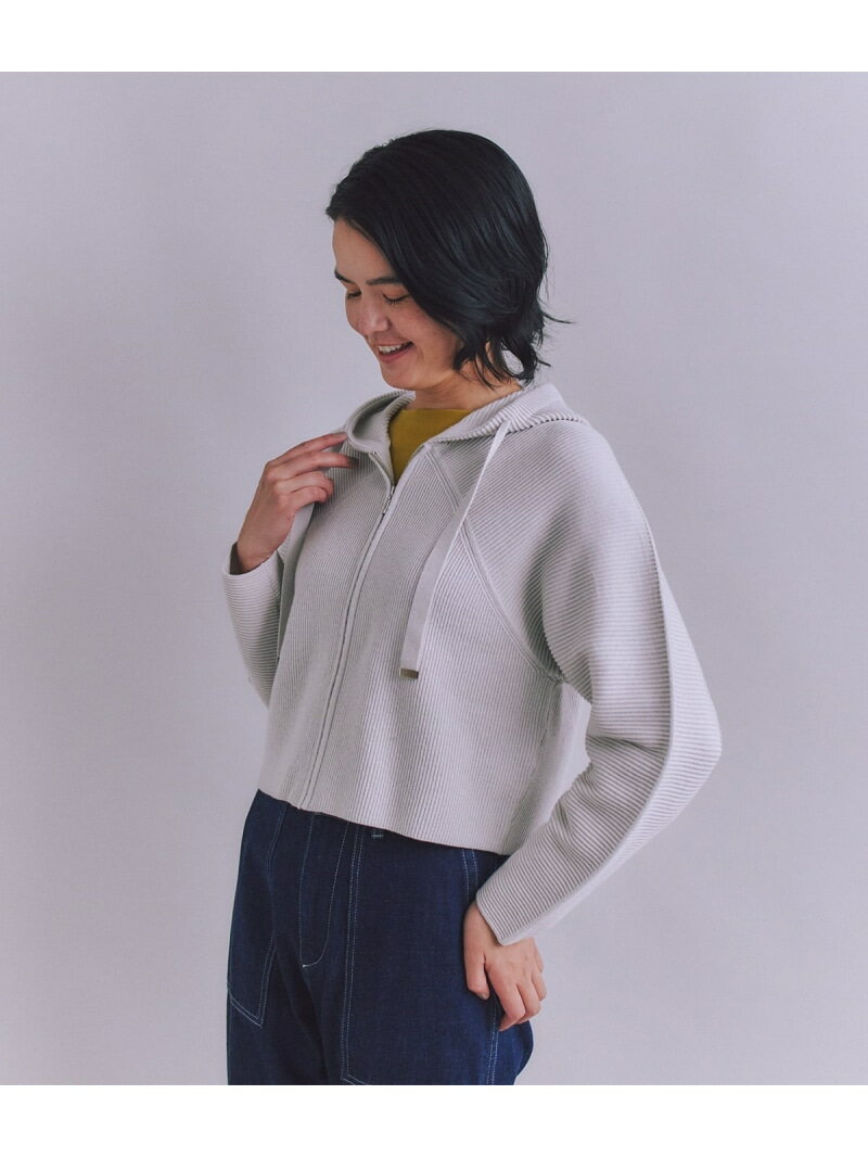 【ウォッシャブル】Garter & Half Cardigan Stitch フーディニット SIPULI シプリ トップス カーディガ..