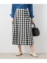 【SALE/39%OFF】ギンガムチェッククロス ラップ風スカート NEWYORKER WOMEN ニューヨーカー スカート その他のスカート ホワイト【RBA...