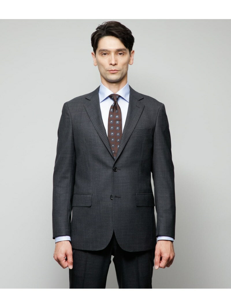 【SALE／45%OFF】【ストレッチ・防シワ・撥水】BUNGY CLOTH グラフチェック ジャケット(セットアップ対応) NEWYORKER MEN ニューヨーカー スーツ・フォーマル セットアップスーツ グレー ネイビー【RBA_E】【送料無料】[Rakuten Fashion]