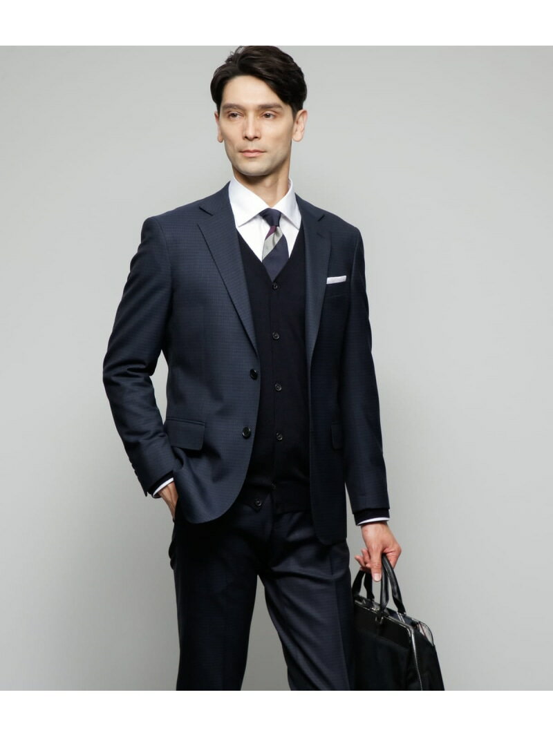 【SALE／45%OFF】【ストレッチ・防シワ・撥水】BUNGY CLOTH グラフチェック ジャケット(セットアップ対応) NEWYORKER MEN ニューヨーカー スーツ・フォーマル セットアップスーツ グレー ネイビー【RBA_E】【送料無料】[Rakuten Fashion]