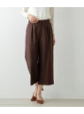 【SALE/30%OFF】ミルドカルゼ タックガウチョパンツ NEWYORKER WOMEN ニューヨーカー パンツ その他のパンツ ブラウン【RBA_E】【送...