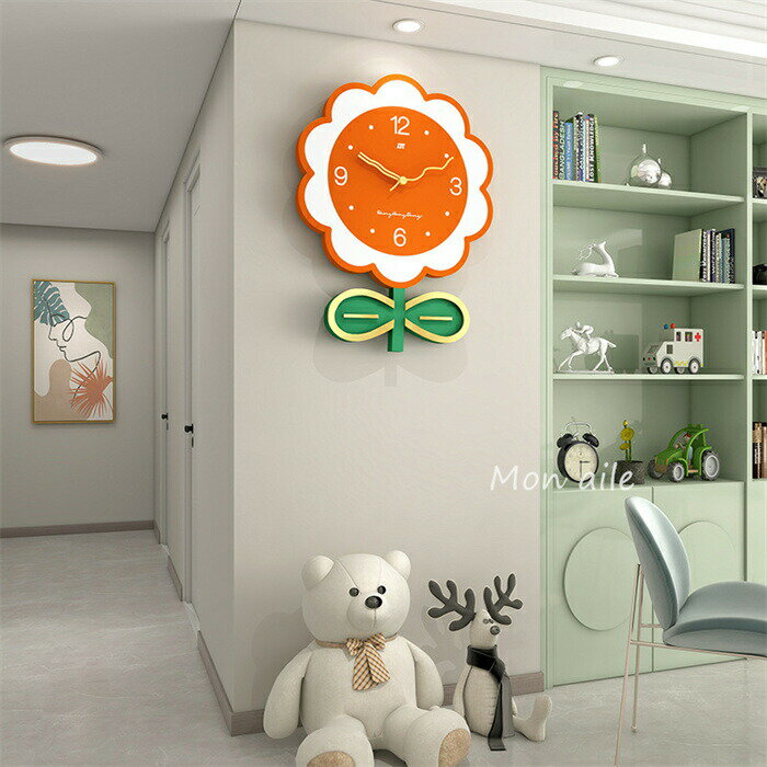 掛け時計 壁掛け時計 おしゃれ クロック 花 デザイン 子供部屋 アクリル 新生活応援 インテリア 北欧 新築祝い ギフト 電池 静音 時計