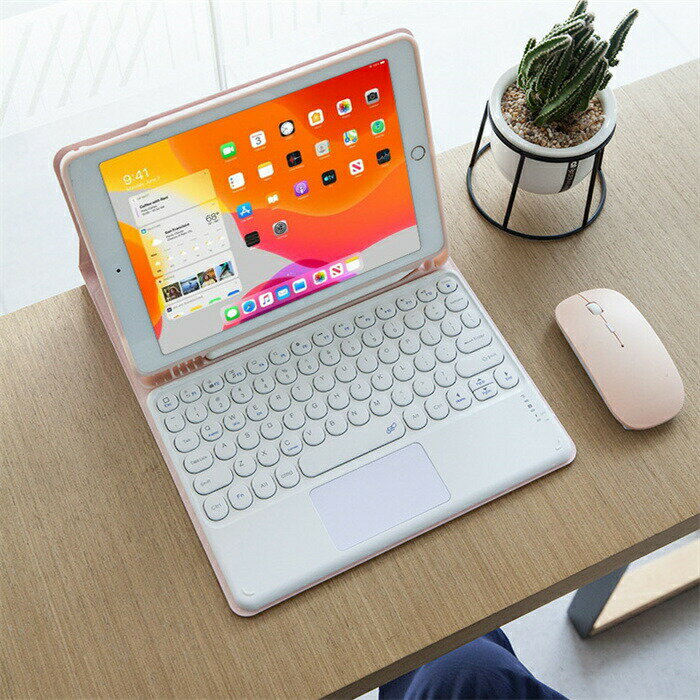 iPad キーボードケース 第 9 8 7 6 5 世代 Pro 10.5 9.7 Air 5 4 3 10.2 10.9 インチ 丸いボタン タッチパッド付き 2022 iPadPro11 キーボード カバー 可愛い女
