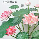 フェイク花 フェイクグリーン 蓮 4点セット 造花グリーン 枯れない蓮 花+莟+蓮の実+葉 人工観葉植物 フェンス 卓上ポット ナチュラルポット フェイク 玄関...