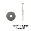 【人工芝・防草シート副資材】 コンクリート専用ピン 【ピンΦ5×35mm SUS座金5.5×25mm】 100セット/箱 コンクリートへの固定に 040146
