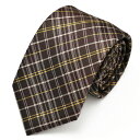 ネクタイ 茶色 ブラウン こげ茶 黄色 チェック メンズ おしゃれ かっこいい ねくたい 洗濯 necktie ブランド プレゼント 結婚式 ギフト 無地 柄 ...