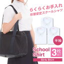 スクールシャツ 女子 3枚セット 半袖 白 制服 学生服 ブラウス シャツ ワイシャツ 形態安定 イージーケア 中学生 高校生 レディース セット カッターシャツ ブレザー A体 ● at-ch-sre-1901-3fix【宅配便のみ】 et 福袋 楽物自動出荷