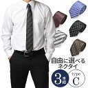 【 P5倍 】 ネクタイ 選べる3本 セット おしゃれ メンズ プレゼント 結婚式 ギフト ねくたい 洗濯 無地 柄 赤 青 ネイビー 黒 紺 グレー シルバー...