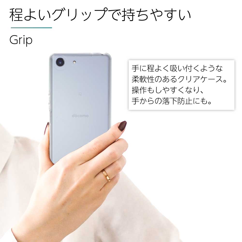 Xperia Ace クリアケース エース SO-02L クリア エクスペリア スマホ カバー ケース 耐衝撃 ソフト クリアカバー 透明ケース 透明カバー 背面 無地 スマホカバー 透明 ストラップホール 指紋防止 TPU sony ソニー rakuten mobile おしゃれ