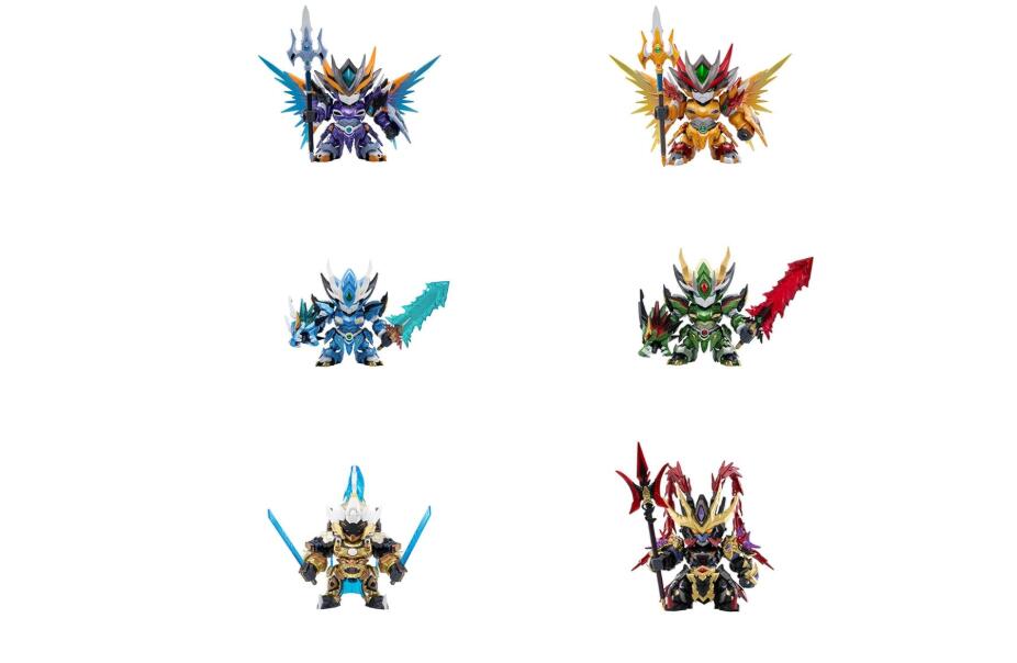 摩動核『星甲魂将伝』シリーズ Vol.1 PVC&ABS製 トレーディングフィギュア 6個入りBOX