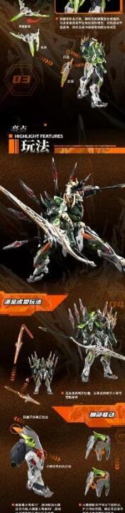 ANGELCASTLETOYSの摩動核 忠勇シリーズ 漢王朝 MNP-XH17(A)「馬超・暴君」 プラモデル｜アングル3