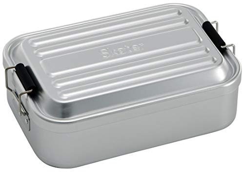 弁当箱 男子 大容量 スケーター アルミふわっとランチボックス シルバー お弁当箱 1000ml 1段 アルミ弁当箱 仕切り付き 大容量 お弁当グッズ 学生 大人 通勤 通学 男性 男の子 シンプル レトロ おしゃれ AFT10B その1
