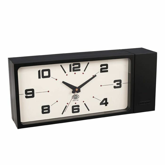 Dulton DOUBLE FACE CLOCK RECTANGLE BK H21-0362BK ダルトン ダブル フェイス クロック レクタングル ウォールクロック 壁掛け時計 高さ187mm 幅442mm 奥行98mm リビング 書斎 お店 カフェ 店舗 ユニーク 個性的