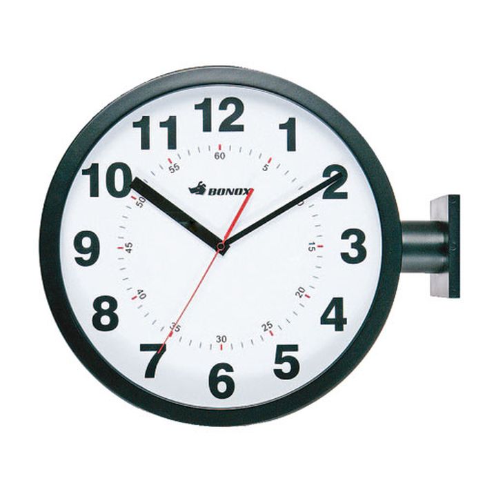 DULTON ダルトン ダブルフェイス ウォールクロック DOUBLE FACES WALL CLOCK BK 壁設置 両面時計 リビング 店舗 お店 シンプル インダストリアル おしゃれ アナログ S82429BK