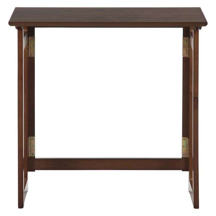 不二貿易 折りたたみテーブル フォールディングテーブル ミラン コレクションラック 省スペース ミディアムブラウン リビング ダイニング 一人暮らし シンプル おしゃれ 95782 [2]