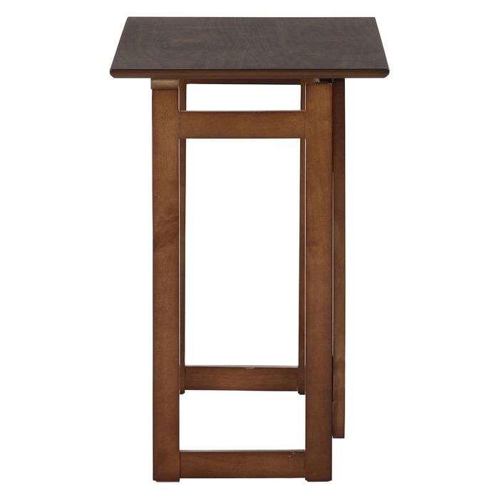 不二貿易 折りたたみテーブル フォールディングテーブル ミラン コレクションラック 省スペース ミディアムブラウン リビング ダイニング 一人暮らし シンプル おしゃれ 95782 [3]