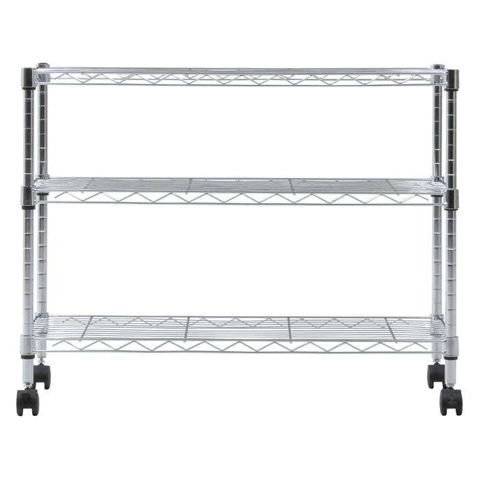 不二貿易 TVボード メタルTVラック3段 MTV-3CR テレビ台 テレビボード TV台 幅75cm 奥行35cm 高さ58cm リビング 91784