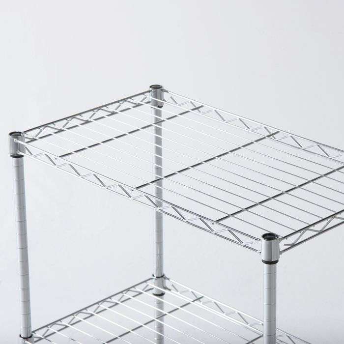 不二貿易 TVボード メタルTVラック3段 MTV-3CR テレビ台 テレビボード TV台 幅75cm 奥行35cm 高さ58cm リビング 91784 [2]