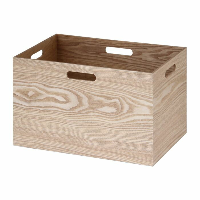 突板スタッキングボックス L-H ナチュラル●Item Spec■商品サイズ(mm)：■全体：幅380×奥行260×高さ240有効■内寸：370x250x230mm■商品重量(kg)：1.6■素材/材質等：塗装：ラッカー塗装天然木化粧繊維板...