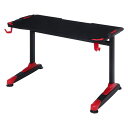 不二貿易 パソコンデスク GAMING DESK XeNO(ゼノ) イージー01 RED 幅120cm 奥行67cm 高さ77cm 私室 ゲーム PC オフィス 38132