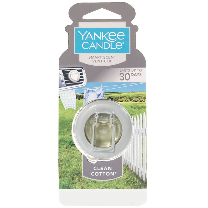 【おまとめ4個セット】YANKEE CANDLE カーフレグランスクリップ/クリーンコットン / YK331-05-01 / 4901435602974 / カメヤマローソク