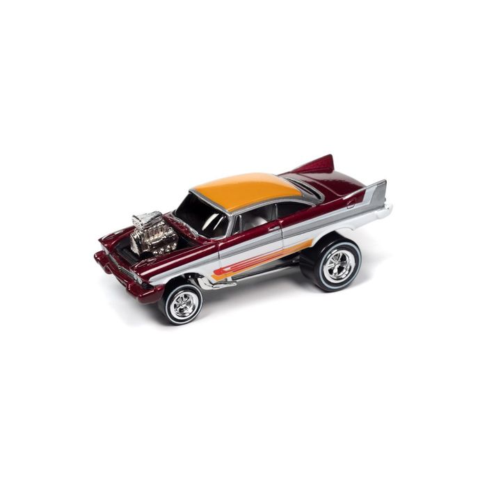 ミニカー / JOHNNY LIGHTNING 1/64 1958 プリムス フューリー ジンガーズ チェリー/ホワイト (No.JLSP251A) / ミニカー / 自動車 車 カー / 京商ダイキャスト