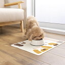 サンコー おくだけ吸着ペット用ランチョンマット 犬柄 ペット用マット ランチマット ペット用 ランチマット イヌ かわいい おしゃれ KX-32