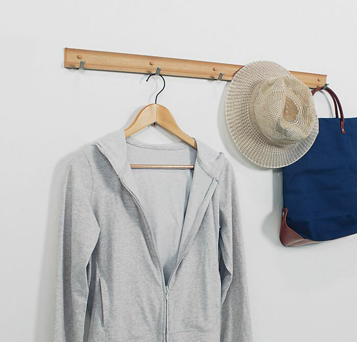 スライドフック セピア 400mm 4520385808092 MR4086 / ハンガーフック コートハンガー 洋服掛け ドアフック コート ジャケット カバン 帽子 ブラウン おしゃれ スッキリ スマート シック [3]