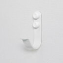 【まとめ買い10個】フック ホワイト フック 石こうボード壁 木壁 吊り金具 コート 帽子 カバン エコバッグ 丈夫 簡単取付 ピン・ネジ両様固定 穴が目立たな...
