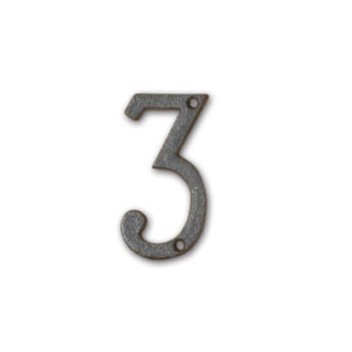 【おまとめ3個セット】 ポッシュリビング アイアンナンバー 3 ナンバーサイン DIY アイアン 鉄 アンティーク調 レトロ感 かわいい おしゃれ 62366