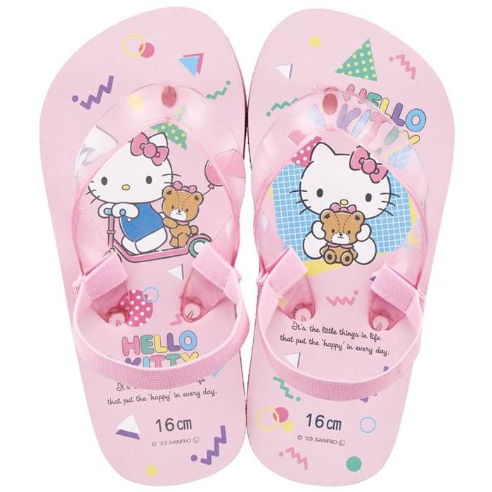 スケーター ビーチサンダル(16cm) ハローキティ23 サンリオ サンダル ビーチスリッパ ゴムバンド付き ..