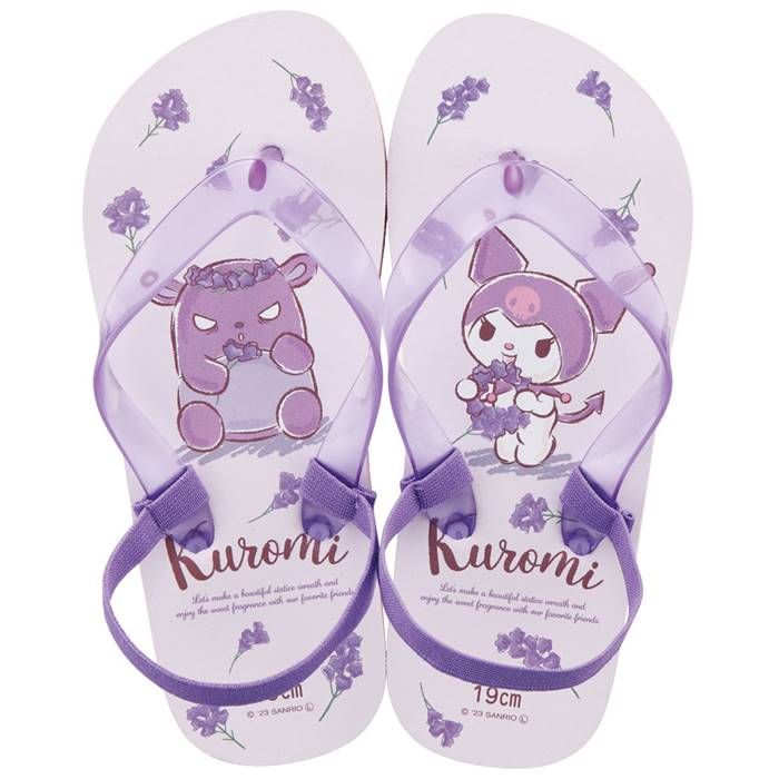 スケーター ビーチサンダル(19cm) KUフラワーアート クロミ サンリオ サンダル ビーチスリッパ ゴムバ..