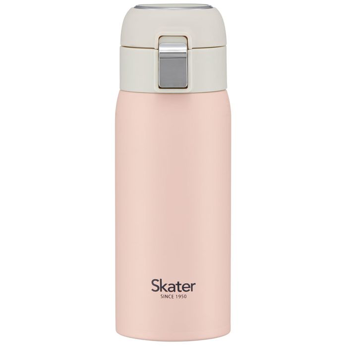 スケーター ステンレスワンタッチボトル くすみピンク STOT3 水筒 ワンタッチ 350ml 直飲み マグボトル 保温 保冷 子供 大人 男の子 女の子 男性 女性 お出かけ 通勤 通学 シンプルのサムネイル
