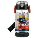 水筒 キッズ ワンプッシュストローボトル カーズ23 ワンタッチ プラスチック ストローボトル プラ水筒 子供 かわいい ワンプッシュ 軽量 子ども キャラクタ...