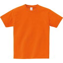  Print Star ティーシャツ CVT5.6オンス CVT ヘビーウェイトTシャツ/オレンジ/130cm ジュニア 子供 男子 女子 シンプル 部屋着 まとめ買い