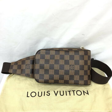 LOUIS VUITTON ルイヴィトン ボディバッグ ジェロニモス N51994 ダミエ 新型 ウエストポーチ ショルダーバッグ クロスボディ 斜め掛け鞄 ブラウン スペイン製 保存袋 メンズ レディース T東大阪店 ITF987F31NXH【中古】 RYB9639