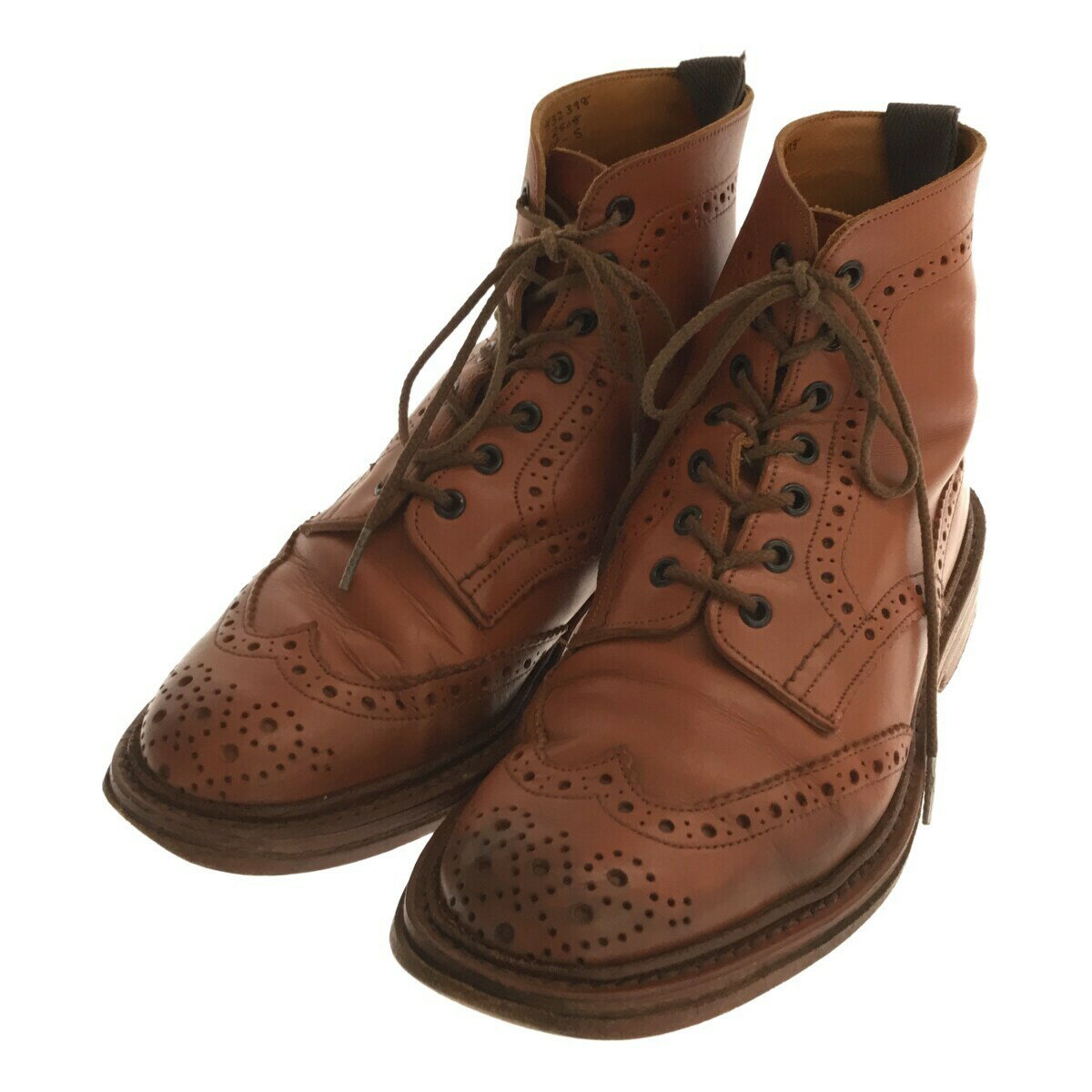 Tricker’s (トリッカーズ) M2508 MALTON カントリーブーツ UK6.5 ライトブラウン Acorn Antique ウィングチップブーツ 三国ケ丘店 ITH0SSBTY2QF 【中古】 RM518AH