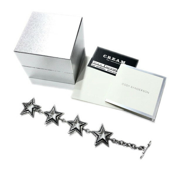 CODY SANDERSON コディサンダーソン 4 Star Cut Out Bracelet C1-01-020 4スターカットアウトブレスレット SILVER 925 AG シルバー925 アクセサリー アロー バングル シルバー メンズ レディース ユニセックス M アメリカ製 三国ケ丘店 ITI7R6PT41T4 【中古】 RM1062I